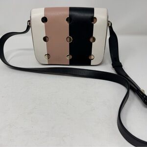 KATE SPADE Nicola Mod Dot PURSE Small Flap Shoulder Bag Leather Crossbody Pink